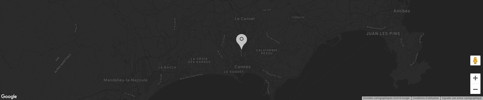 Carte du centre ville de Cannes